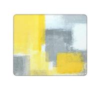 GSGCSBYMLG Grey And Yellow Abstract Art Painting printed The mouse pad washable mouse pad with delicate stitched edges