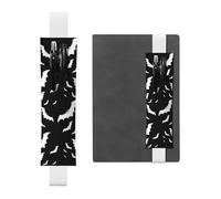 GSGCSBYMLG Halloween Flying Bats Printed Leather Pen Holder Bookmark Pencil case