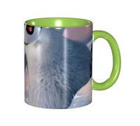 GSGCSBYMLG Happy Penguin Printed Mug Double Colored Mug Ceramic Mug
