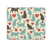 GSGCSBYMLG Happy Walking Kitty printed The mouse pad washable mouse pad with delicate stitched edges