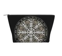 GSGCSBYMLG Helm of awe Printed Daily Storage Bag Travel Organizer Bag with Zipper Portable Toiletry Bag
