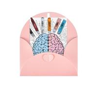 GSGCSBYMLG Human Brain printed Greeting card with Envelopes Thank You Card