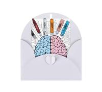 GSGCSBYMLG Human Brain printed Greeting card with Envelopes Thank You Card