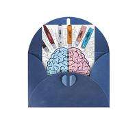 GSGCSBYMLG Human Brain printed Greeting card with Envelopes Thank You Card