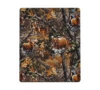 GSGCSBYMLG Hunting Deer Bear Moose printed The mouse pad 7x9in washable mouse pad with delicate stitched edges