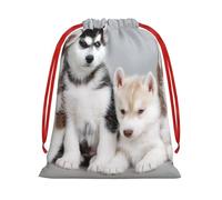 GSGCSBYMLG Husky Puppies Dogs printed Drawstring Gift Bag Candy Bag Party Gift Bag
