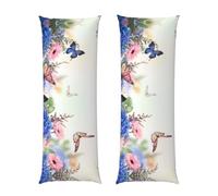 GSGCSBYMLG Hydrangeas Daisies Butterflies printed Long Body Pillowcase 20x60in Cushion Cover
