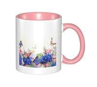 GSGCSBYMLG Hydrangeas Daisies Butterflies Printed Mug Ceramic Mug Ceramic Coffee Cup