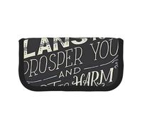 GSGCSBYMLG I Know The Plans Have You Declares Lord Printed Canvas Pen Case Portable Stationery Case Storage Pouch