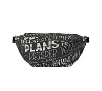 GSGCSBYMLG I Know The Plans Have You Declares Lord Printed Crossbody Waist Pack Waist Bag Casual Chest Bag