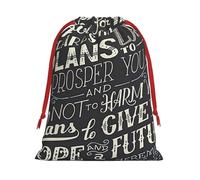 GSGCSBYMLG I Know The Plans Have You Declares Lord printed Drawstring Gift Bag Candy Bag Festive Party Gift Bag