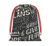 GSGCSBYMLG I Know The Plans Have You Declares Lord printed Drawstring Gift Bag Candy Bag Party Gift Bag