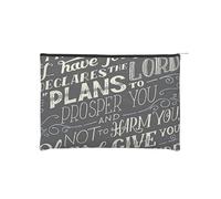 GSGCSBYMLG I Know The Plans Have You Declares Lord Printed Paper Reusable Cosmetic Bag Makeup Bag