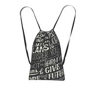GSGCSBYMLG I Know The Plans Have You Declares Lord printed Storage bag with a drawstring backpack Drawstring strap pack