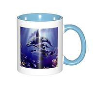 GSGCSBYMLG Killer Whales Printed Mug Double Colour Cup Ceramic Mug Decorative Cup