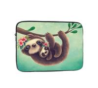 GSGCSBYMLG Lazy Cute Sloth Hanging the Branches printed Laptop Case Computer Protective Bag