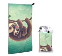 GSGCSBYMLG Lazy Cute Sloth Hanging the Branches printed Quick dry towel 16x31.5in hand towel