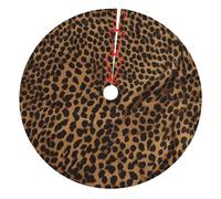 GSGCSBYMLG Leopard Print printed Christmas decoration tree skirt Christmas Tree Thickened Apron