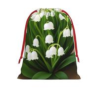 GSGCSBYMLG Lilies of the Valley printed Drawstring Gift Bag Candy Bag Festive Party Gift Bag