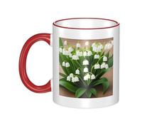 GSGCSBYMLG Lilies of The Valley Printed Mug Ceramic Mug Decorative Cup