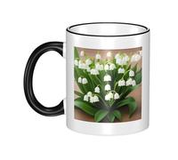 GSGCSBYMLG Lilies of The Valley Printed Mug Ceramic Mug Decorative Cup