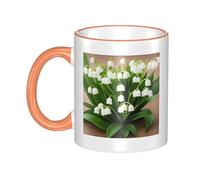 GSGCSBYMLG Lilies of The Valley Printed Mug Ceramic Mug Decorative Cup