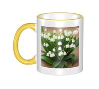 GSGCSBYMLG Lilies of The Valley Printed Mug Ceramic Mug Decorative Cup
