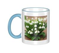 GSGCSBYMLG Lilies of The Valley Printed Mug Ceramic Mug Decorative Cup