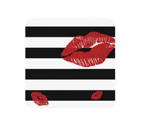 GSGCSBYMLG Lips Printed In Black And White Stripes printed Acrylic Fridge Magnets Decorative Magnet