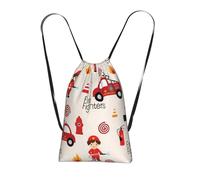 GSGCSBYMLG Little Boys and Girls in FireFighters printed Storage bag with a drawstring backpack Drawstring strap pack