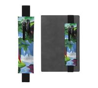 GSGCSBYMLG Macaw and Toucan Perching of American Rainforests Printed Leather Pen Holder Bookmark Pencil case