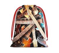 GSGCSBYMLG Magic Electric Guitar Music printed Drawstring Gift Bag Candy Bag Party Gift Bag
