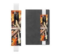GSGCSBYMLG Magic Electric Guitar Music Printed Leather Pen Holder Bookmark Pencil case