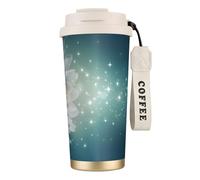 GSGCSBYMLG Magic Lotus Floral Printed 316 Stainless Steel Coffee Cup Stainless Steel Mug