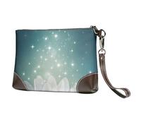 GSGCSBYMLG Magic Lotus Floral Printed Leather Clutch Makeup Bag Travel Toiletry Bag