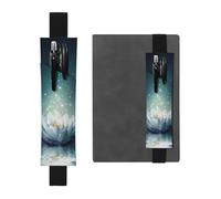 GSGCSBYMLG Magic Lotus Floral Printed Leather Pen Holder Bookmark Pencil case