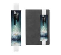 GSGCSBYMLG Magic Lotus Floral Printed Leather Pen Holder Bookmark Pencil case