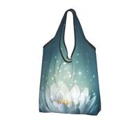 GSGCSBYMLG Magic Lotus Floral Printed Portable Shopping Bag Foldable Storage Bag