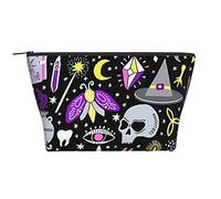GSGCSBYMLG Magic Witch Witchcraft Bohemian Drawing Printed Daily Storage Bag Travel Organizer Bag with Zipper Portable Toiletry Bag