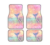 GSGCSBYMLG Mermaid Tail printed Car Floor Mat Set of Four Car Decorative Floor Mats