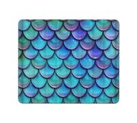 GSGCSBYMLG Mermaid Teal Fish Scale printed The mouse pad washable mouse pad with delicate stitched edges