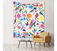 GSGCSBYMLG Mexican Otomi Animals printed tapestry 60x51in Wall Hanging Aesthetic Tapestry