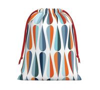 GSGCSBYMLG Mid Century Modern Retro with Drop Shapes printed Drawstring Gift Bag Candy Bag Festive Party Gift Bag