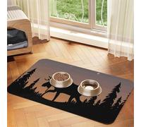 GSGCSBYMLG Moose Mountain Pine Tree Wilderness printed Pet absorbent leather tablecloth Placemat