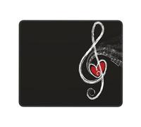 GSGCSBYMLG Music Symbols Love printed The mouse pad washable mouse pad with delicate stitched edges