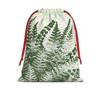 GSGCSBYMLG natural plant silhouette fern leaf printed Drawstring Gift Bag Candy Bag Festive Party Gift Bag