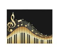 GSGCSBYMLG Novel Music Note printed 240g Flannel Blanket decoration blanket