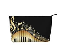GSGCSBYMLG Novel Music Note Printed Corduroy Makeup Bag Travel Toiletry Bag Travel Organizer Bag