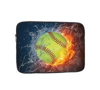 GSGCSBYMLG Orange Softball Baseball on Fire and Water printed Laptop Case Computer Protective Bag