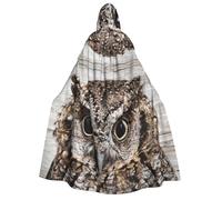 GSGCSBYMLG Owl Birds printed Adult Hooded Cloak Unisex Adult Long Cape Robe